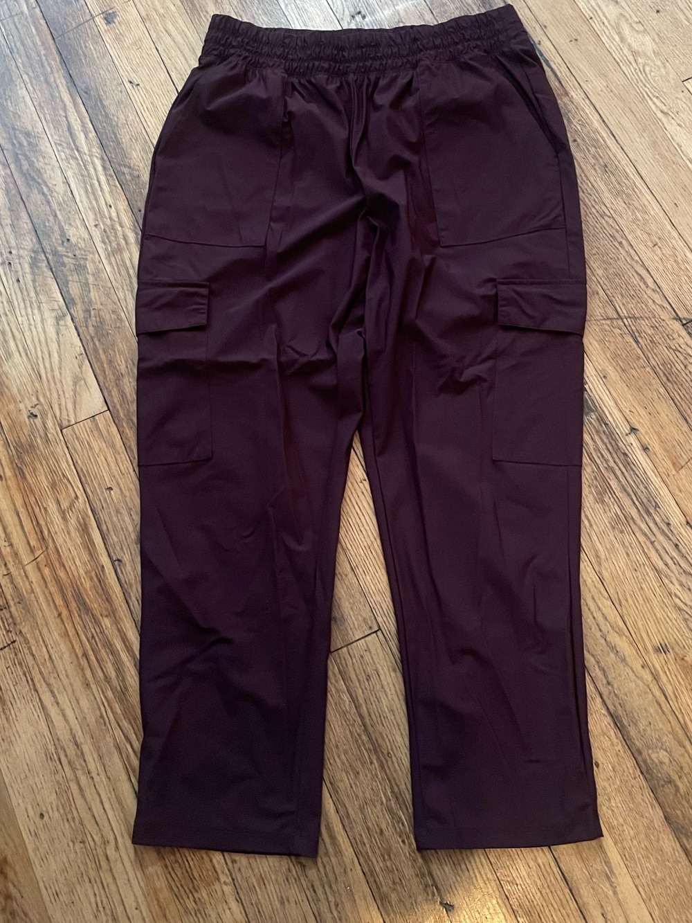 Old Navy Sleektek Cargo Pants, Burgundy, Size Large